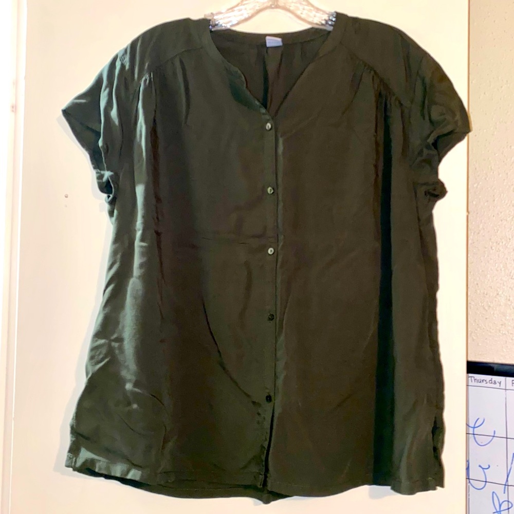Dark Green Button Up Shirt